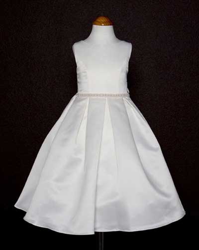 Classic Pleated Girl Dress White