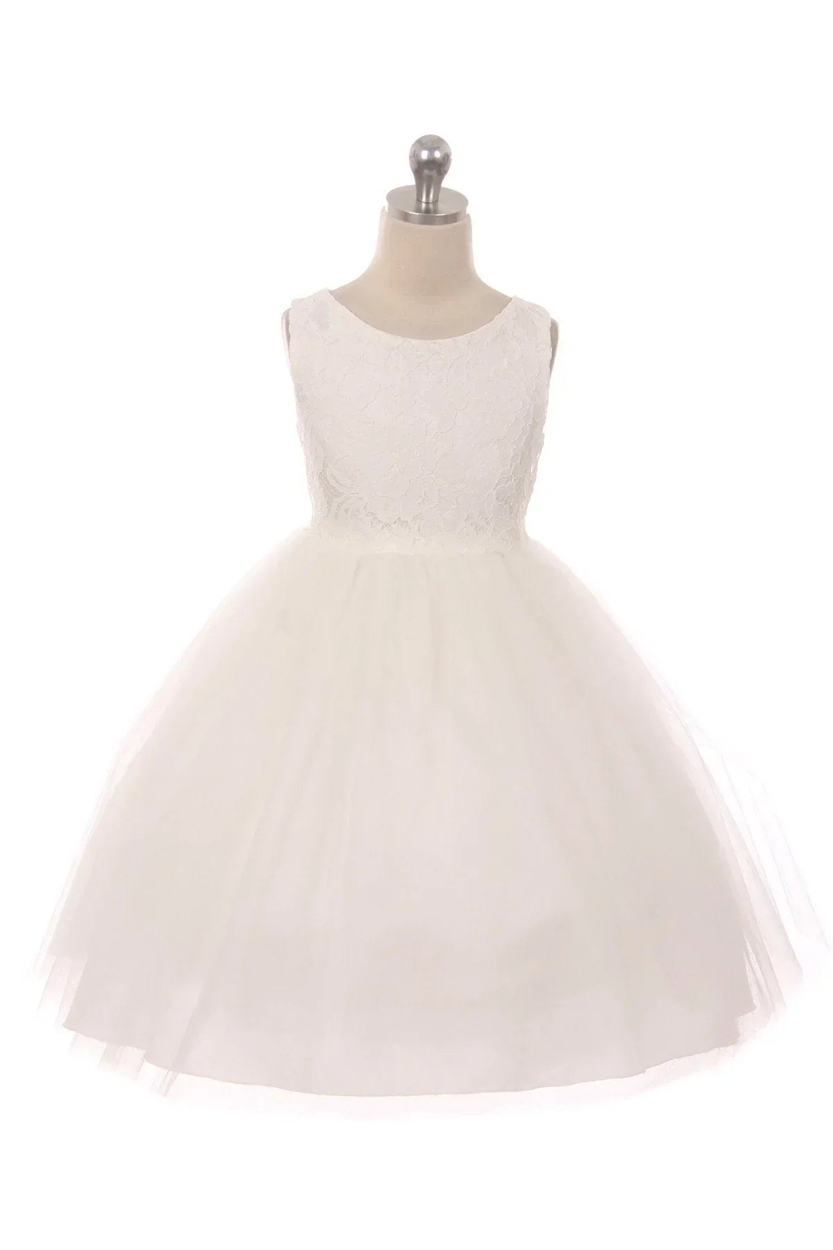 Lace Illusion Dress/Green