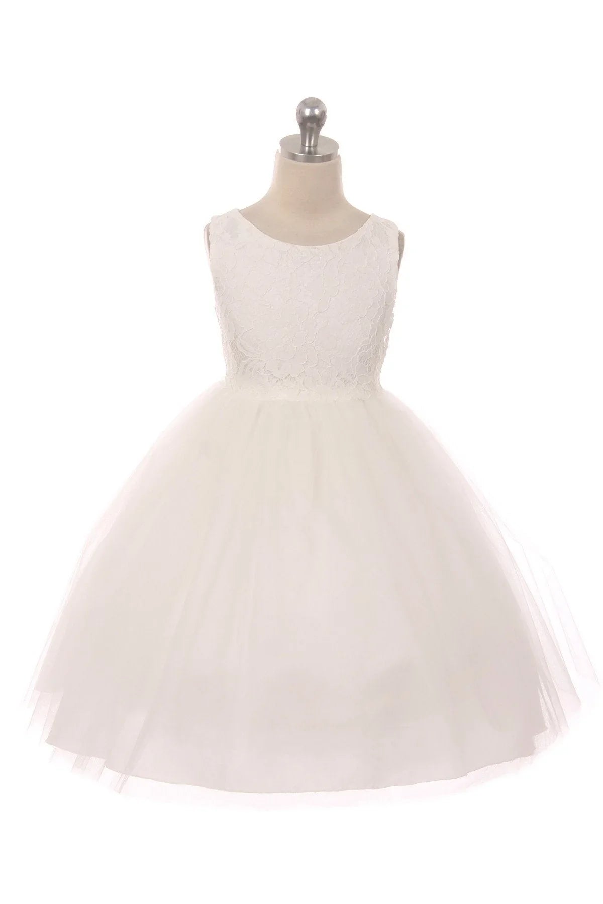 Lace Illusion Dress/Yellow