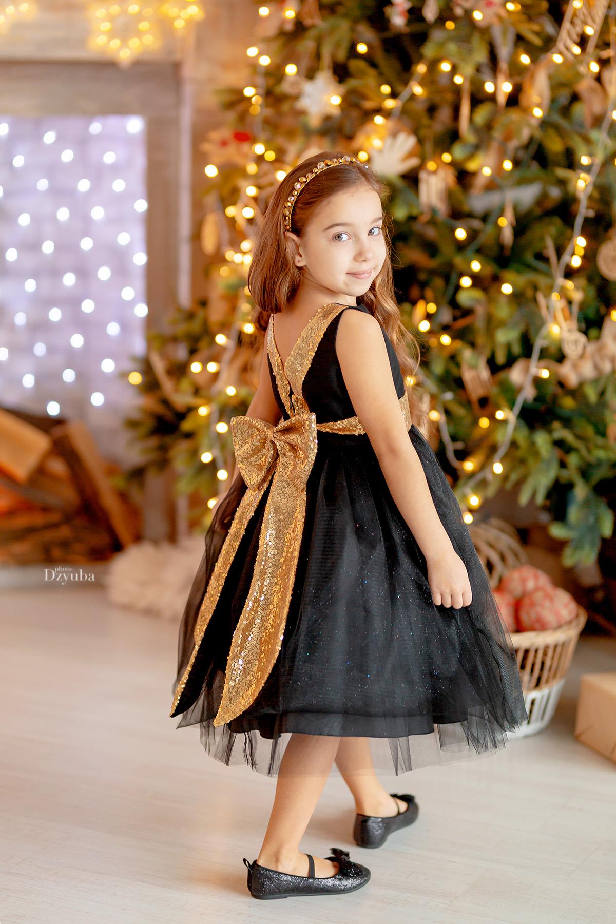 Style No. 498 Sequin Back V Dress