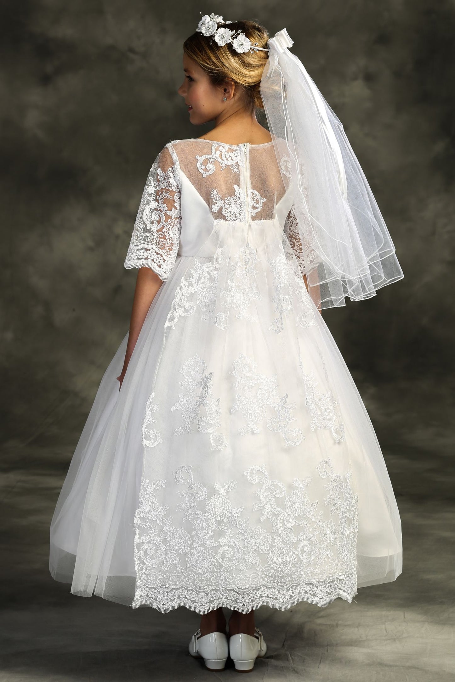 Style No. 510 Cording Lace Waterfall Dress