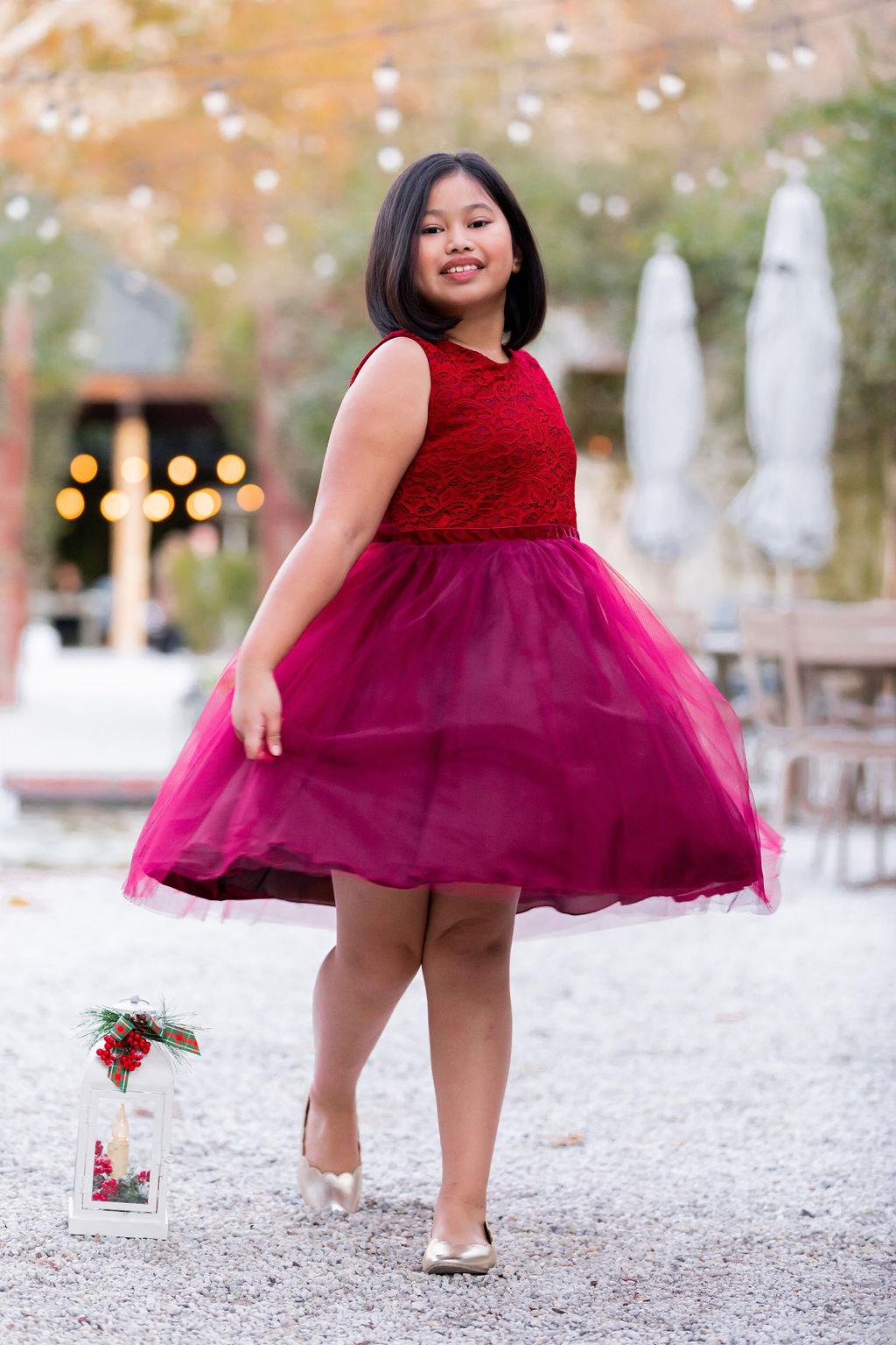 Style No. 528 Stretch Lace Tulle Dress (Plus Size)