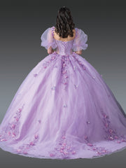 Luxurious Sweetheart Neckline Ball Gown Quinceañera Dress with Floral Embroidery and Sheer Puff Sleeves Quinceanera Dress