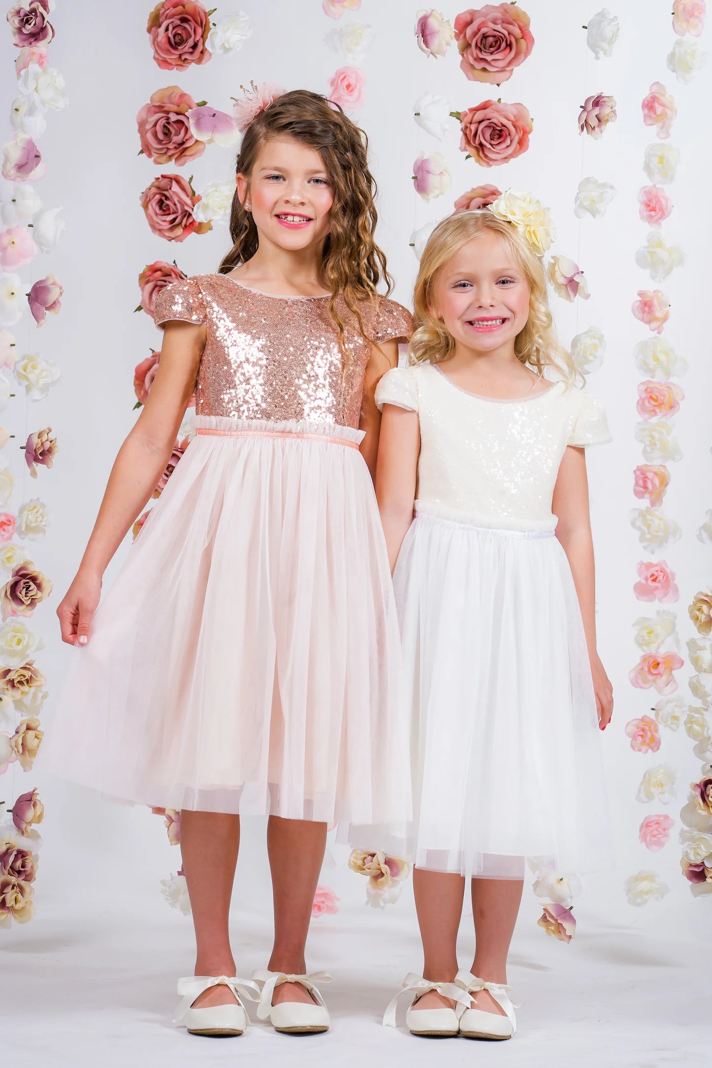 Sequin Mesh Pleated Dress