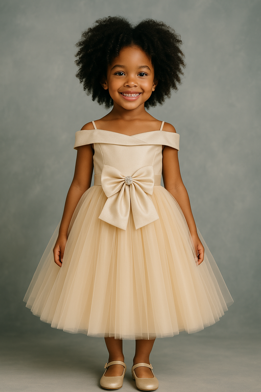 STYLE NO : 9177 OFF SHOULDER RIBBON DRESS