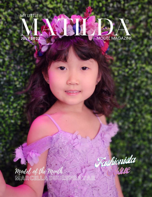Matilda Model Magazine Fashionista Issue Cover Model Marcella Duurenbayar: Includes 1 Print Copy