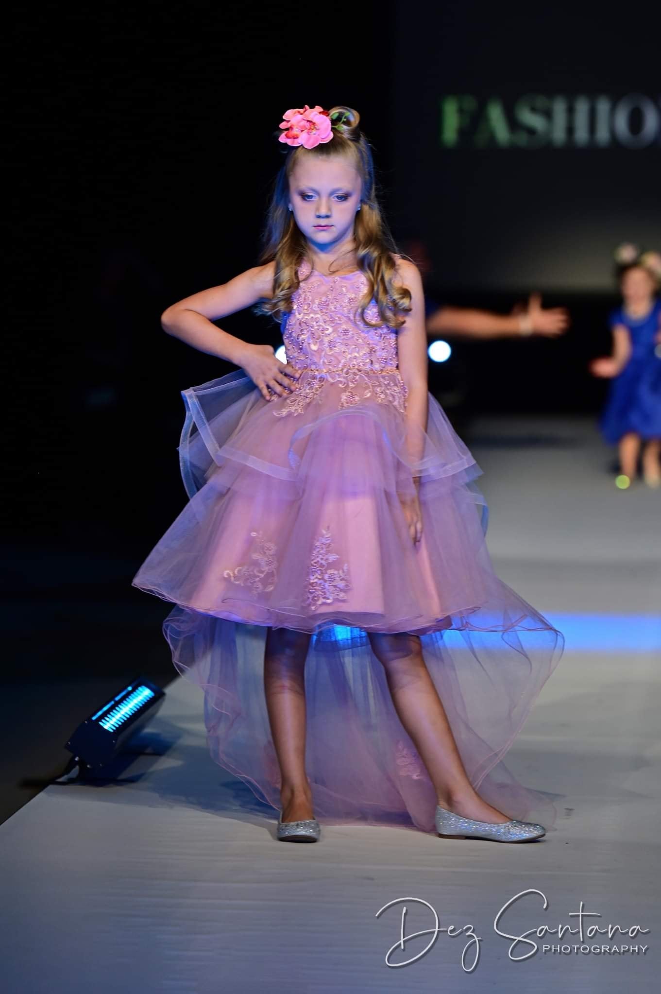 Elegant hand-crafted lace applique dress