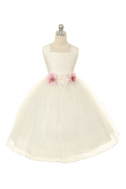 Style No. 428 Vintage Rose Satin Tulle Dress