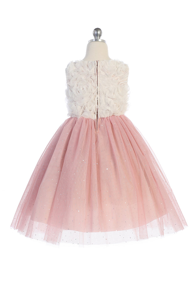 Style No. 486 3D Ruffle Glitter Skirt Dress