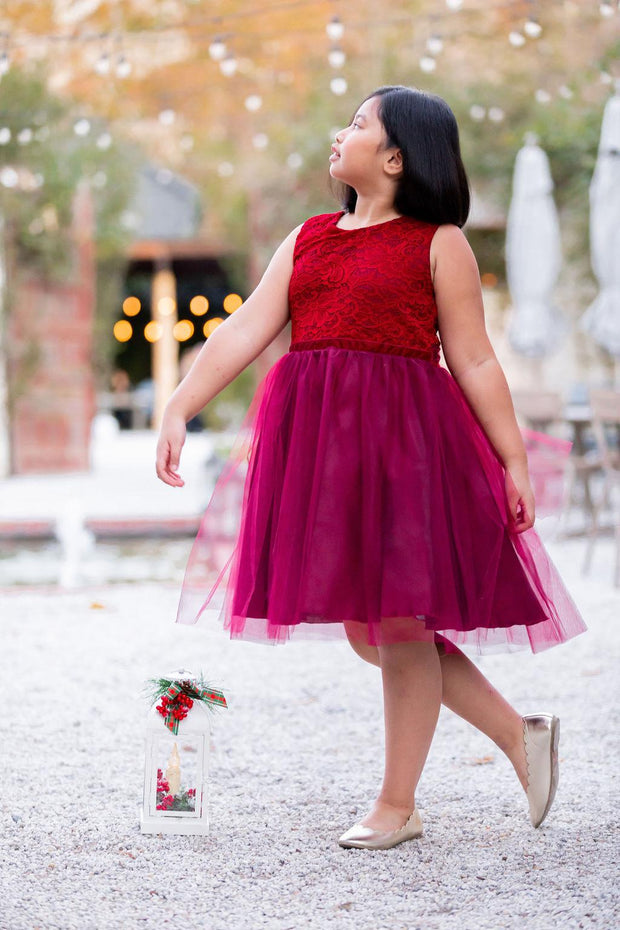 Style No. 528 Stretch Lace Tulle Dress (Plus Size)