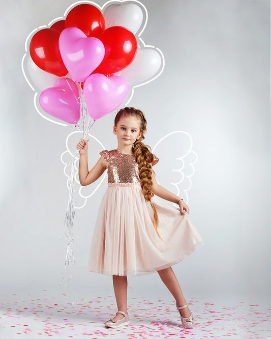 Style No. 410 Sequin Mesh Pleated Dress