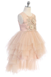 Style No. C203 Embellished Appliqué Detachable Skirt Dress