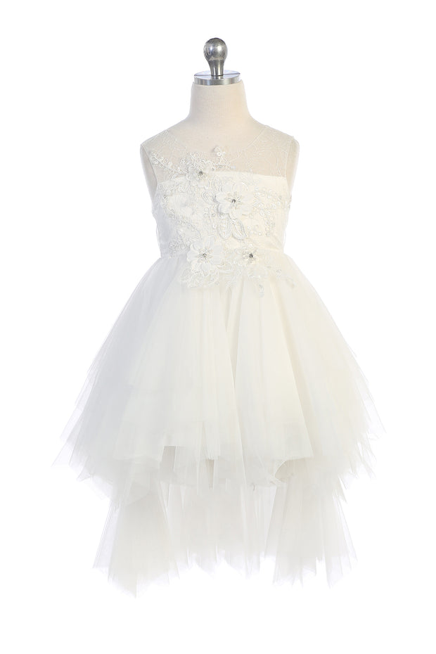 Style No. C203 Embellished Appliqué Detachable Skirt Dress