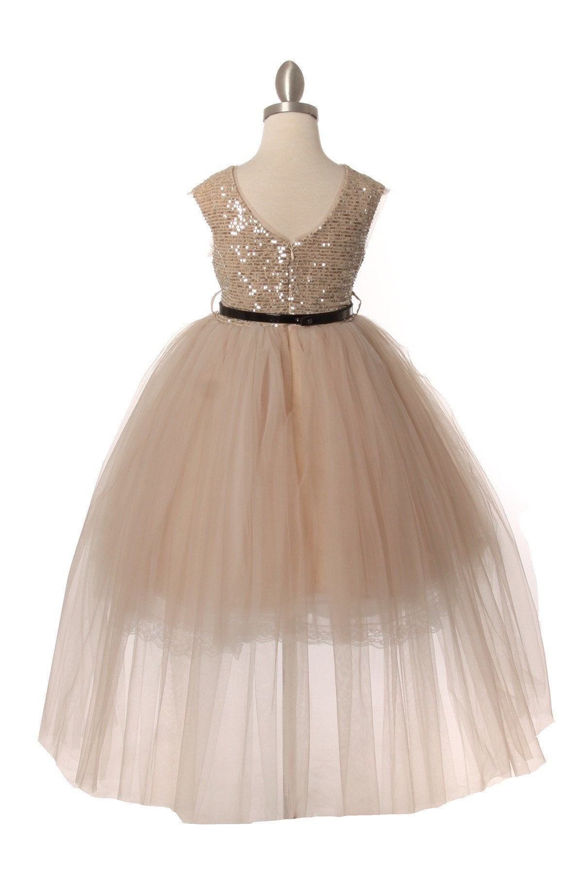 Style #5098 Cute & sassy sequin hi low dress