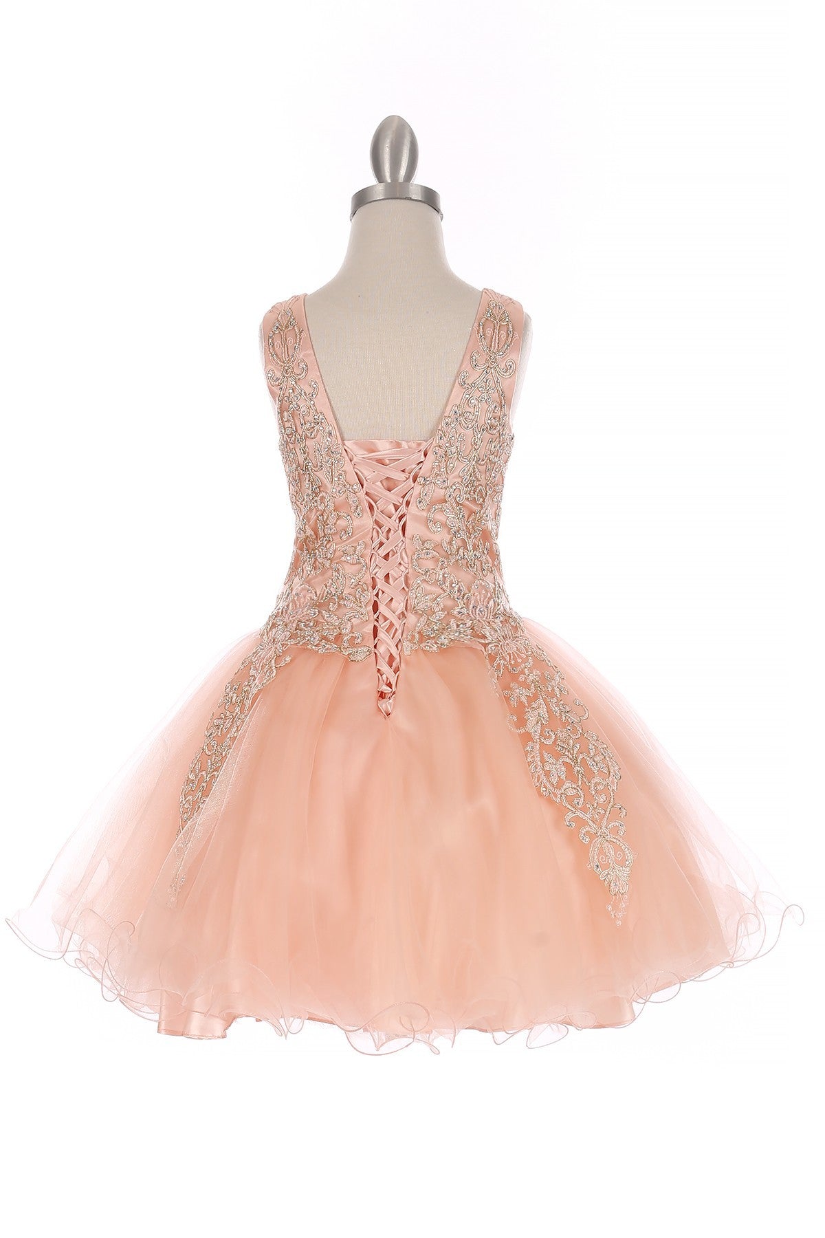 Style #5110 Elegant illusion tulle short dress