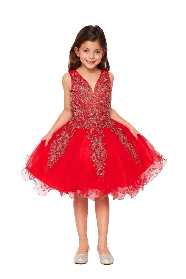 Style #5110 Elegant illusion tulle short dress