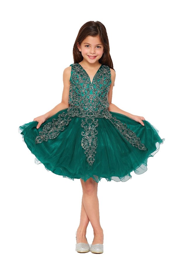 Style #5110 Elegant illusion tulle short dress