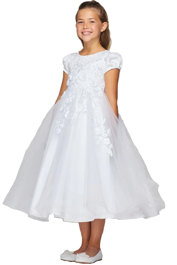 Style# 2013 Communion Dress flower lace tulle dress