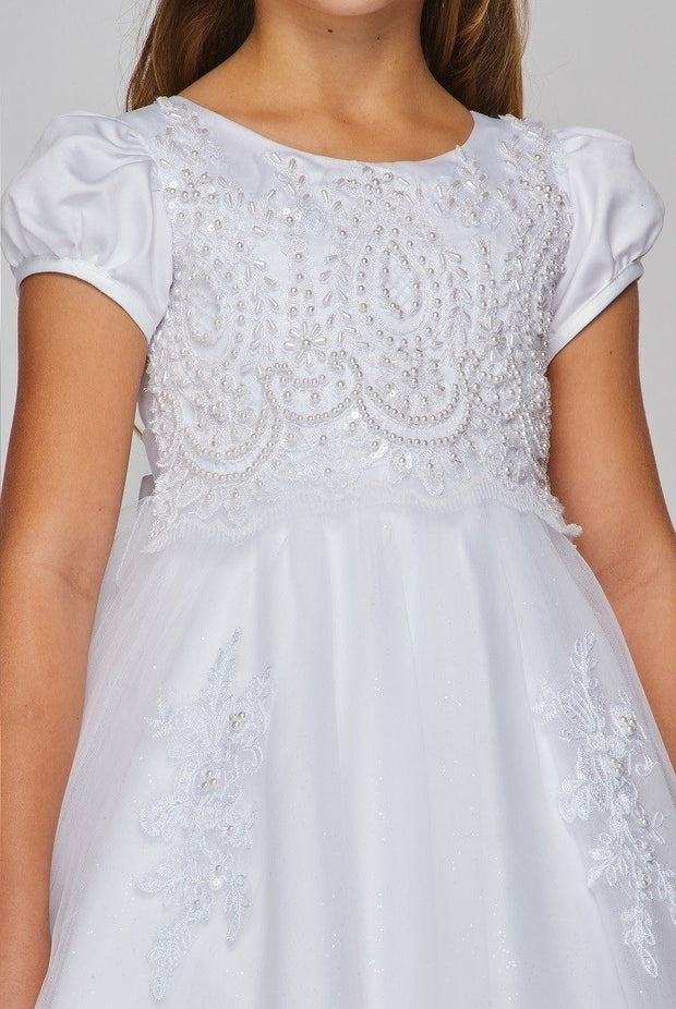Style# 2011 Communion Dress flower lace tulle dress