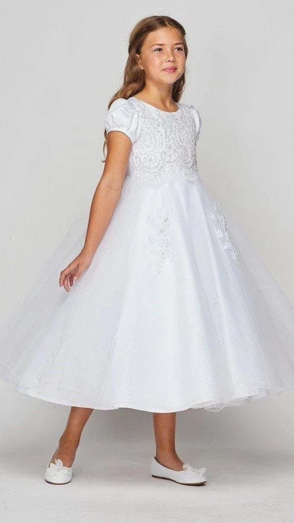Style# 2011 Communion Dress flower lace tulle dress